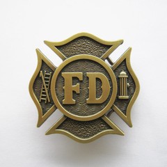 Antique Bronze Fire Fighter Dept Classic Hero Belt Buckle also Stock in the US