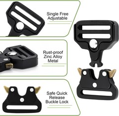 2 Pack Metal Duty Belt Buckles Replacement, 1 Inch Metal Buckle Clip