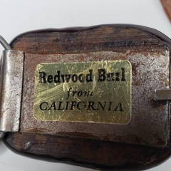 Vintage Three Handmade Western Leather Stone and Redwood Buckle Embossed Belts