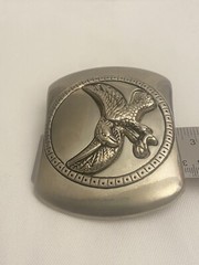 Vintage Bald Eagle Belt Buckle Brass Classico Italia A132 Cowboy Western