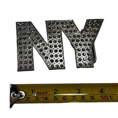 Y2K New York Bedazzled Rhinestone Crystal Belt Buckle Streetwear