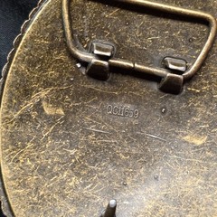 Oval Belt Buckle Blank Rope Edge Antique Bronze Finish QC11659 Western Craft
