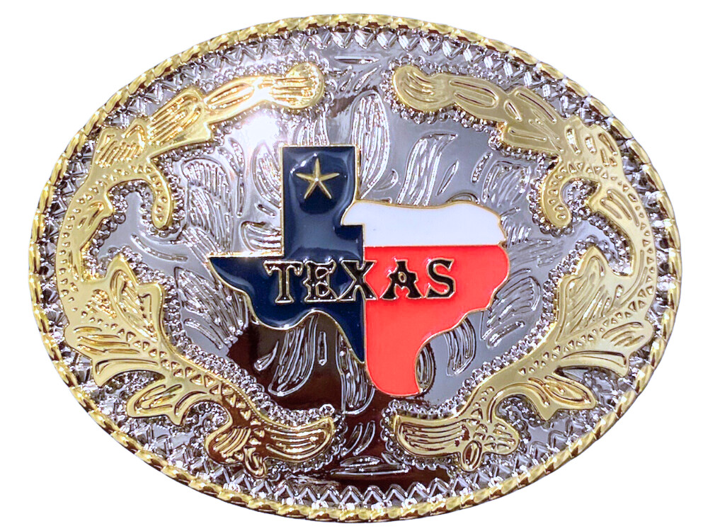 Texas State Map Flag Western Rodeo Cowboy Cowgirl Belt Buckle Hebillas Vaqueras