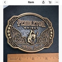 Pendleton Whisky 2024 « Let&rsquo;ter Buck » Limited Edition Gold and Black Belt Buckle