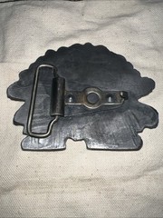 Vintage 80s Native American Brass Belt Buckle