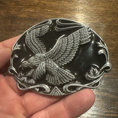 Motorcycle Belt Buckle Bald Eagle American Yellowstone Metal Collector Rodeo