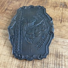 Livingston Wells & Co. Sailing Ship Foreign Domestic Belt Buckle Vintage