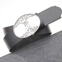 Oval Tree of Life Belt Buckle – Two Lovers as Tree of Love