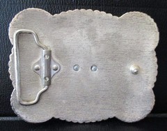 Horse Silver & Gold Colored Western Style Belt Buckle Large 4.5&Prime; Collectible