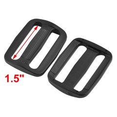 Plastic Adjustable Backpack Belt Glide Connect Buckle 38mm Strap Width 10pcs
