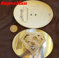 Guns Motorcycle Superman Maple HUGE RODEO BIG COWBOY WESTERN SHINE BELT BUCKLE