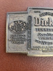 VINTAGE GEORGE DICKEL TENNESSEE SOUR MASH WHISKY BELT BUCKLE Only