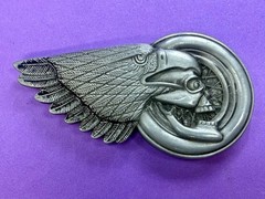 Eagle Head Wing Skull Motorcycle Wheel Rim Biker Punk Vibe Belt Buckle