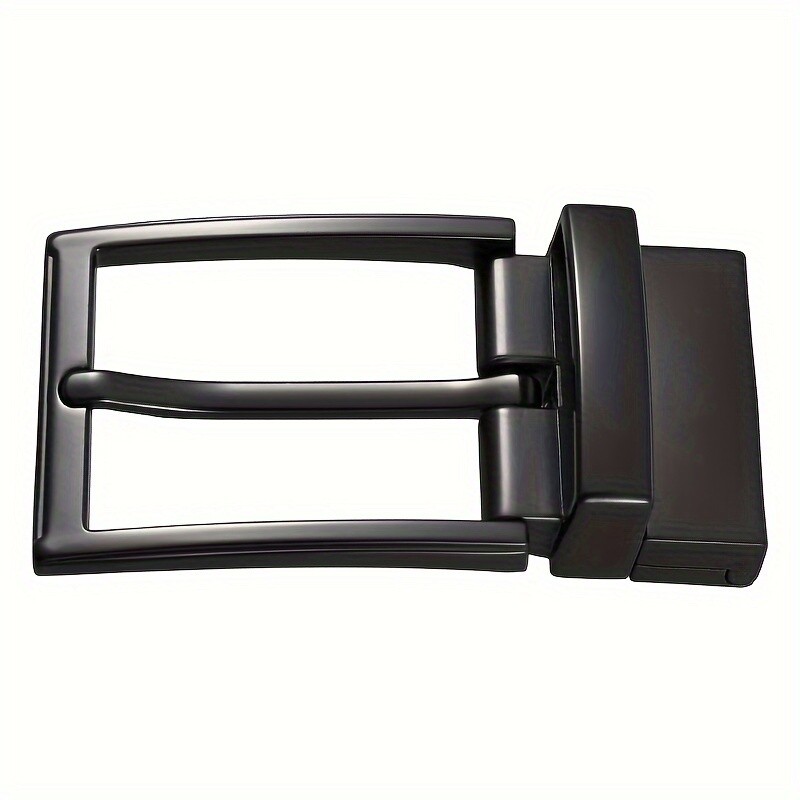 Men Belt Buckle Replacement Reversible Classic Business Black Silver 3.5cm