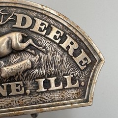 Vintage 1983 John Deere Belt Buckle 1876 Historical Trademark Moline Illinois