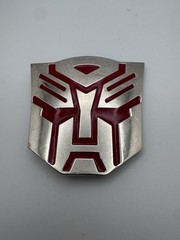 Transformers Autobot Red Chrome Design Belt Buckle Movie Character Read