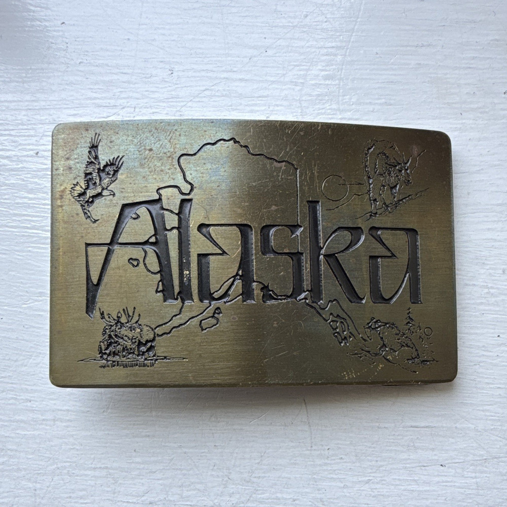 Ampersand Brass Alaska Gold Tone Brass Rectangular Interchangeable Buckle 1.75&Prime;