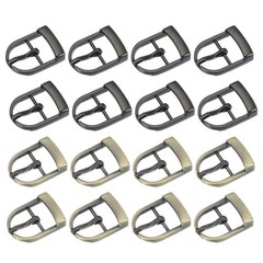 16Pcs 0.7&Prime; Single Prong Belt Buckle Metal Roller Buckle Brown/Black