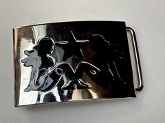 Double Mudflap Girls Belt Buckle Biker Tattoo Trucker Country Cowboy Motorcycle