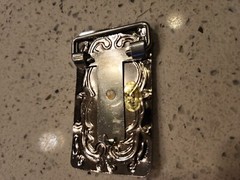 Vintage Gold 3D Eagle On Silver Scrolled Mens Belt Buckle Unbranded Hong Kong