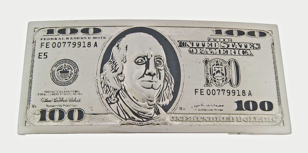 Money $100 Bill Dollar Sign Belt Buckle Cosplay Halloween Costume Party New Men