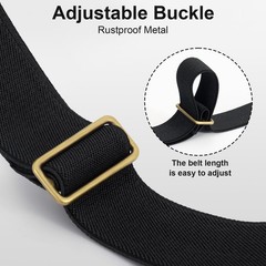 WHIPPY 2 Pack Buckle Free Comfortable Large Size: 32&Prime;-48&Prime;, A-black/Coffee