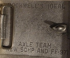 Vintage Metal Belt Buckle, The Ideal Axle Team, Rockwell, Automotive Parts, Nice