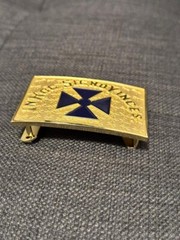 Masonic KNIGHTS TEMPLAR IN HOC SIGNO VINCES Past Grand Commander Belt Buckle Gol