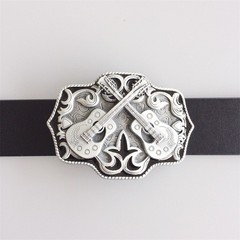 Western Zinc alloy Leather Belt Buckle Guitar Country Music Hot Shape Pattern