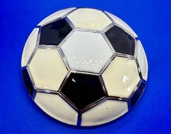 Soccer Foot Ball Large Figural Black & White Ultimate Sport Fan Gift Belt Buckle