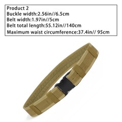 Casual Military MOLLE Tactical Belt Quick Release Buckle Lightweight Hiking Belt