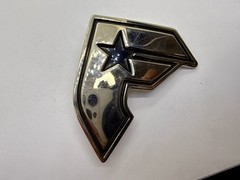 Famous Stars and Straps F Logo Belt Buckle Silver Black Metal Y2K
