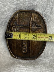 Vetco Solid Brass Belt Buckle Off-shore Drilling Rig Design Vintage Men’s Buckle