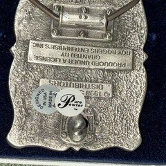 Eagle Buckle LLC Men&rsquo;s Western Roy Rogers Pewter Enamel Plate Buckle Fits 1.5 in