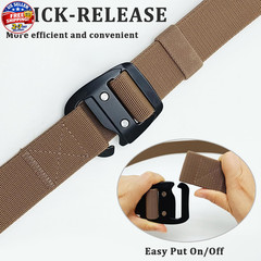Tactical Stretch Belt for Men, 1.5&Prime; Military Work Rigger Elastic Nylon Hiking..
