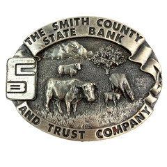 The Smith County State Bank KS Metal Belt Buckle 1981 495/500