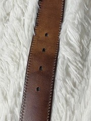 GUCCI Pre-Owned Gg Pattern Leather Belt Striped All Over Men&rsquo;S