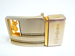 Vintage Cartier 2C & Yves Saint Laurent YSL Men&rsquo;s Unisex Clothing Belt Buckle 2p