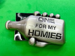 One For My Homies Bottle Novelty Cutout Silver Moon Belt Buckle New With Tags