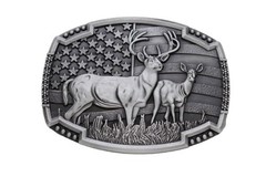 Men Silver Metal Cowboys Belt Buckle Deer Nature Hunter Western Fashion Jewelry