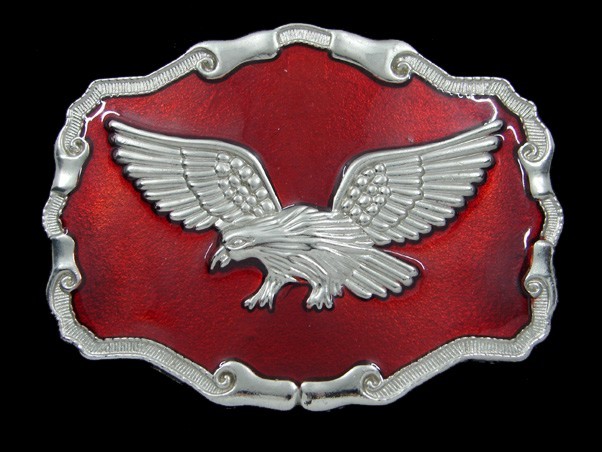 SA09165 *NOS* REALLY COOL **AMERICAN BALD EAGLE** SILVERTONE ART FASHION BUCKLE