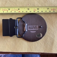 Marvel Heroes Deadpool Graphic Belt Buckle Black Red Clamp Closure Anchor