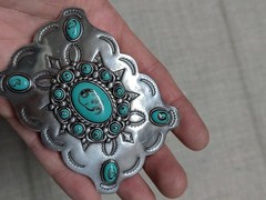 vintage style NATIVE AMERICAN navajo indian SOUTHWESTERN replica belt buckle
