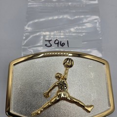 Basketball Dunk #23 Belt Buckle Gold Silver Two Tone Metal Sports Novelty Jordan