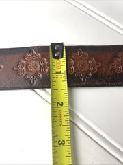 Silver Bowling Belt Buckle Vintage Buckle 1985 Leather Belt Fits 46&Prime; Length