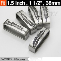 1 Pcs -Replacement Feather loop Stainless Steel Belt loop Belt Buckle Keeper 1.5