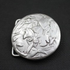 Round belt buckle antique silver buckle removable buckle removable belt up to 4 cm