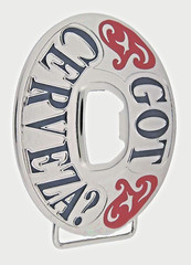 Bottle Opener Belt Buckle Western Men Rodeo Cowboy New Got Cerveza? Spanish Text