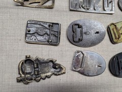 vintage LOT OF 19 belt buckles WESTERN brass cowboy 1970s-1980&rsquo;s