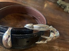 Old Pawn James Reid Style Sterling Silver Belt Buckle Nu 🦎28-31-1”